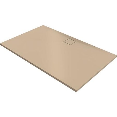 Bacs à douche Hüppe EasyFlat fonte minérale, 1200x52x1000 mm Ecoulement:côté long, beige mat