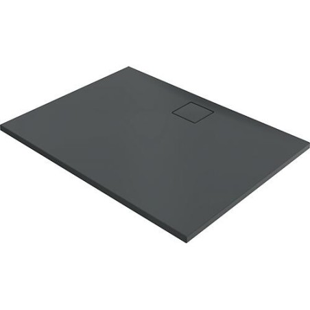 Bacs à douche Hüppe EasyFlat fonte minérale, 1500x52x900mm écoulement:côté long, anthracite mat