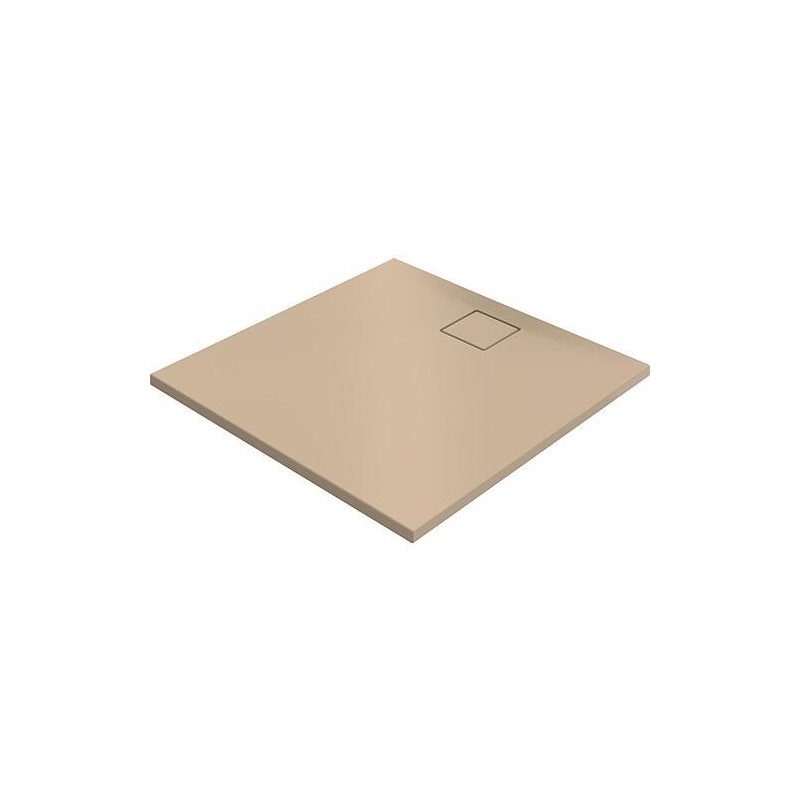 Bacs à douche Hüppe EasyFlat fonte minérale, 900x52x900 mm, beige mat