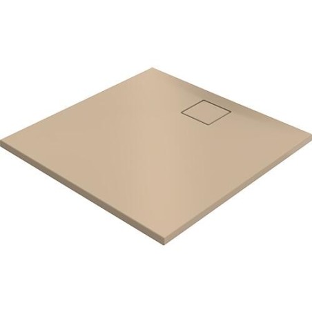 Bacs à douche Hüppe EasyFlat fonte minérale, 900x52x900 mm, beige mat