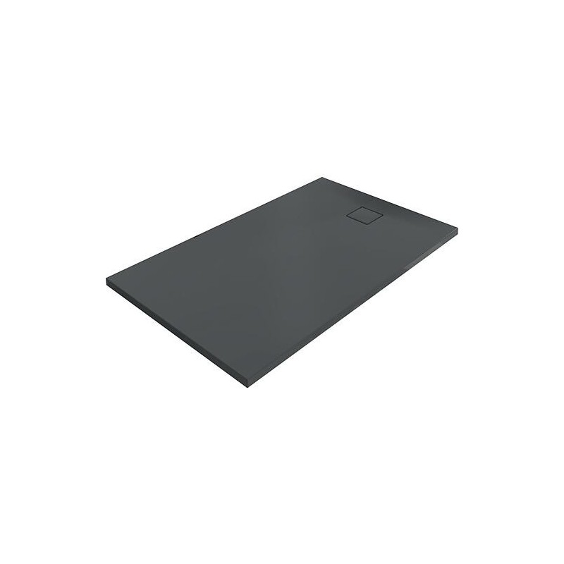 Bacs à douche Hüppe EasyFlat fonte minérale 1800x52x800 mm Ecoulement:côté court, anthracite mat