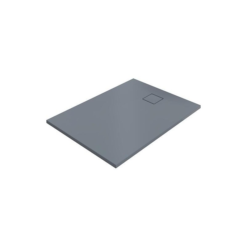 Bacs à douche Hüppe EasyFlat fonte minérale 1700x52x800 mm Ecoulement:côté court, gris mat