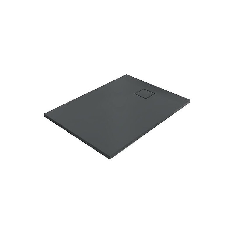 Bacs à douche Hüppe EasyFlat fonte minérale 1200x52x1000 mm Ecoulement:côté court, anthracite mat