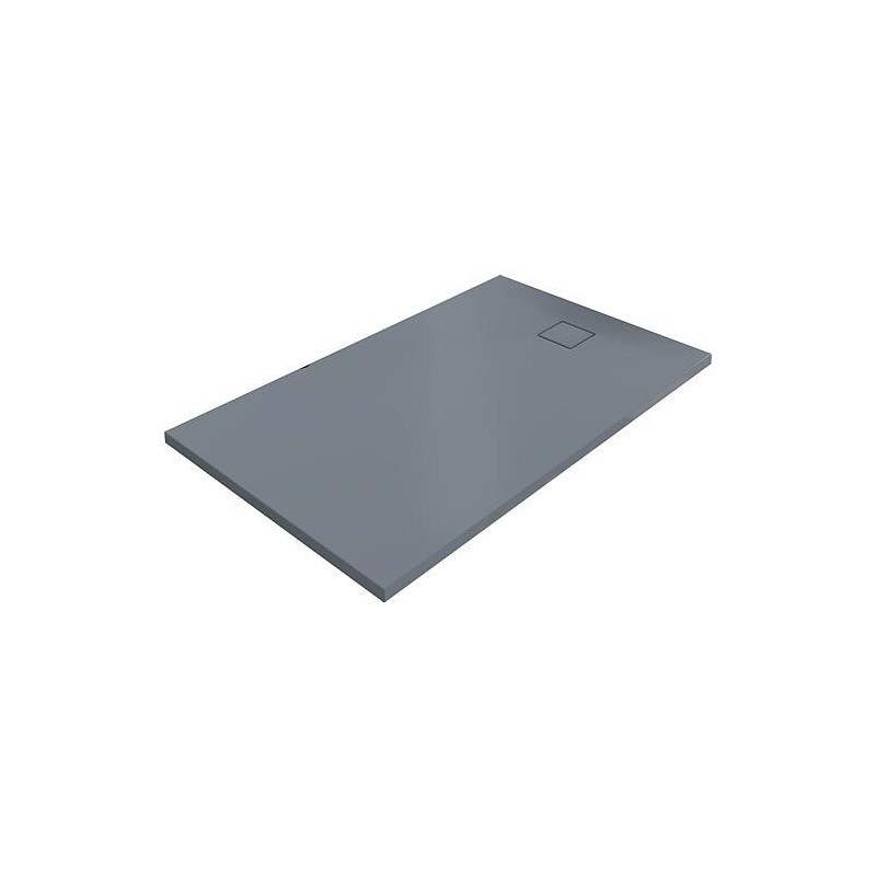 Bacs à douche Hüppe EasyFlat fonte minérale 1800x52x800 mm Ecoulement:côté court, gris mat