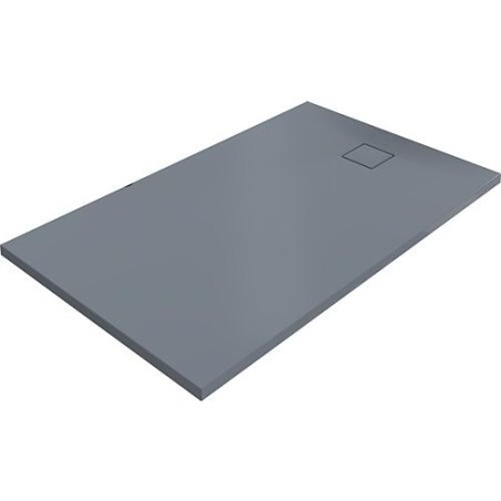 Bacs à douche Hüppe EasyFlat fonte minérale 1800x52x800 mm Ecoulement:côté court, gris mat