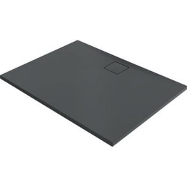 Bacs à douche Hüppe EasyFlat fonte minérale, 1400x52x1000 mm écoulement:côté long, anthracite mat