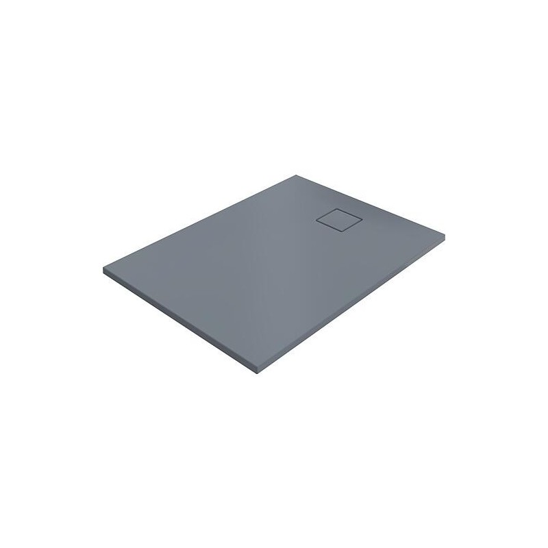 Bacs à douche Hüppe EasyFlat fonte minérale 1400x52x900 mm Ecoulement:côté court, gris mat