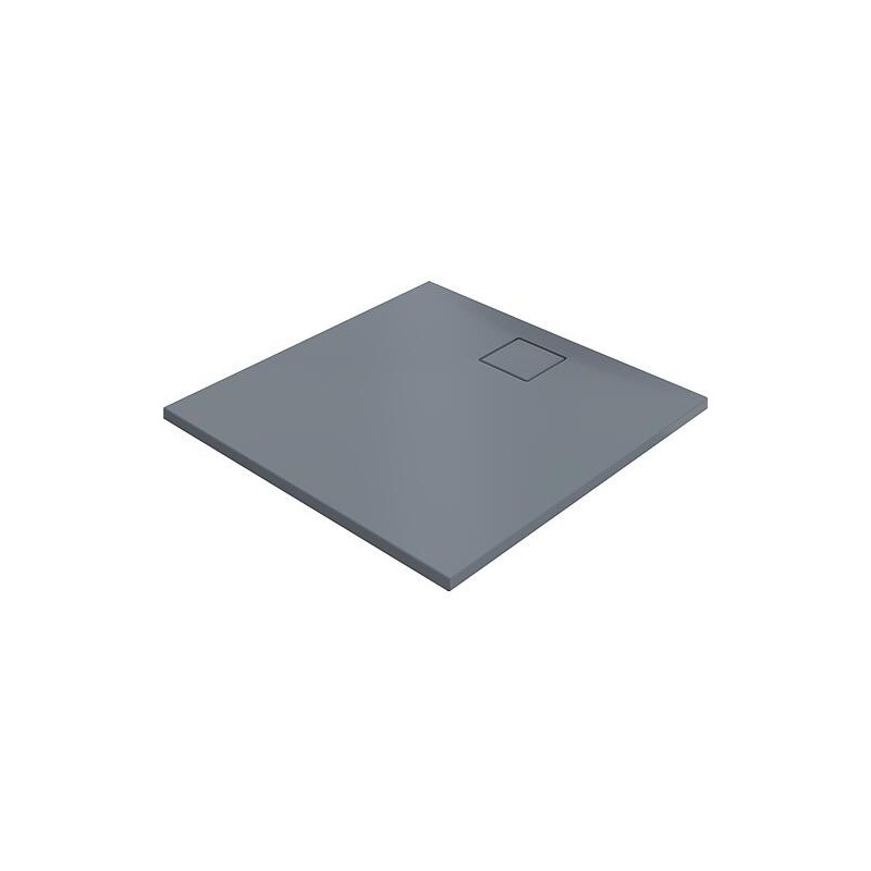 Bacs à douche Hüppe EasyFlat fonte minérale, 1000x52x1000 mm, gris mat