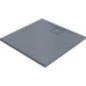 Bacs à douche Hüppe EasyFlat fonte minérale, 1000x52x1000 mm, gris mat