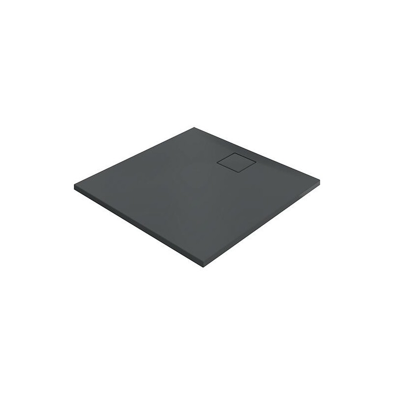 Bacs à douche Hüppe EasyFlat fonte minérale, 900x52x900 mm anthracite mat