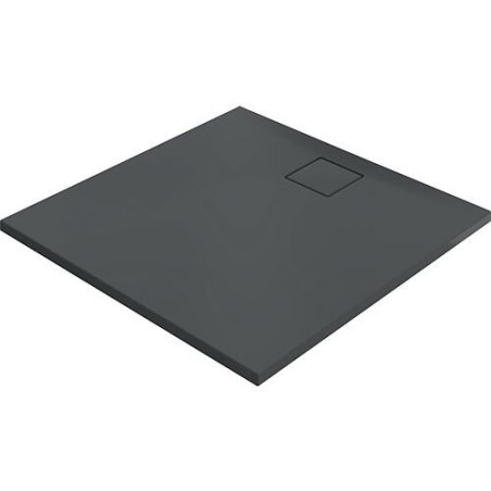 Bacs à douche Hüppe EasyFlat fonte minérale, 900x52x900 mm anthracite mat