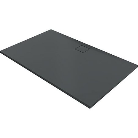 Bacs à douche Hüppe EasyFlat fonte minérale, 1200x52x900 mm Ecoulement:côté long, anthracite mat