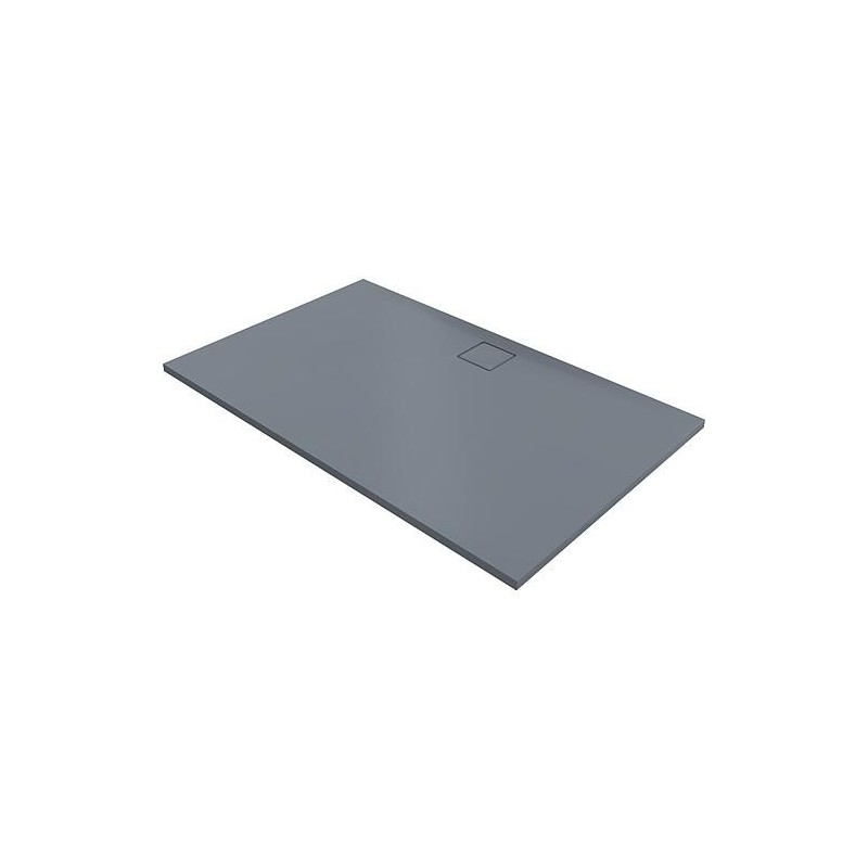 Bacs à douche Hüppe EasyFlat fonte minérale, 1200x52x900 mm Ecoulement:côté long, gris mat