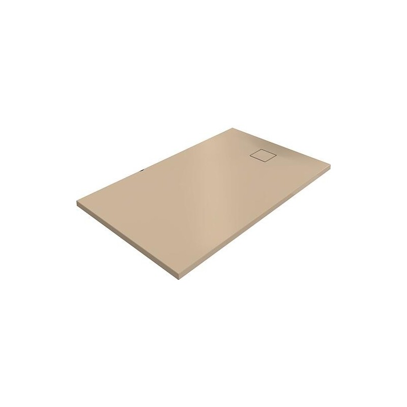 Bacs à douche Hüppe EasyFlat fonte minérale 1800x52x800 mm Ecoulement:côté court, beige mat