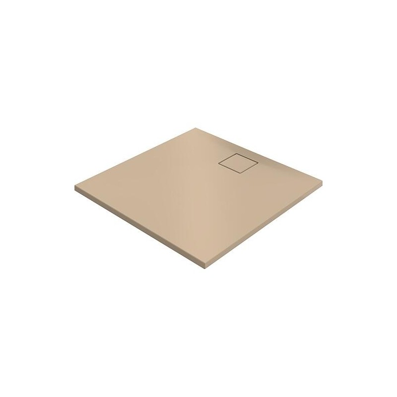 Bacs à douche Hüppe EasyFlat fonte minérale, 1000x52x1000 mm, beige mat