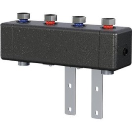 Collecteur combiné Evenes VTW3/3 écrou-tournant DN40 (11/2"), 3m³/h, 70kW, support et isolation inclus