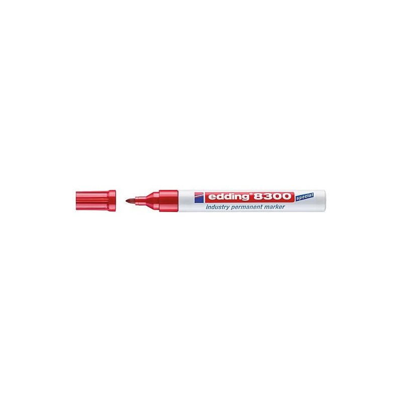 Marqueur permanent industriel Edding 8300 rouge