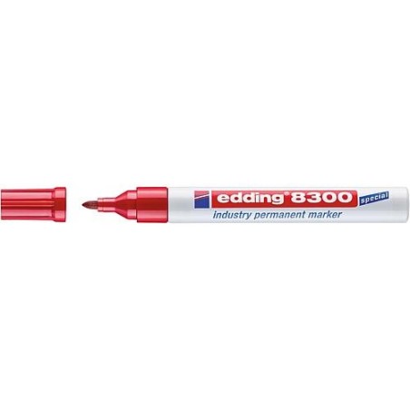 Marqueur permanent industriel Edding 8300 rouge