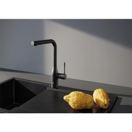 Mitigeur d’évier Grohe Essence, douchette extractible saillie 204mm phantom black