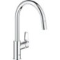 Mitigeur d’évier Grohe Bauloop avec bec extractible bec pivotant, saillie 215mm chrome