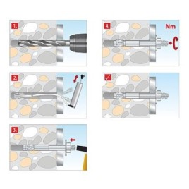 TOX Goujon d’ancrage S-Fix Plus M10x120/40+53 mm cond. 25