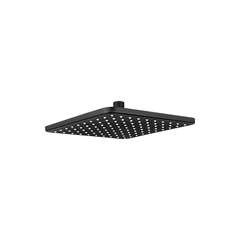 Pommes de douche Larissos 230x230 Acier inoxydable Noir mat