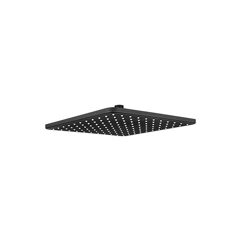 Pommes de douche Larissos 280x280 Acier inoxydable noir mat