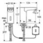 Robinetteries de lavabos Schell Celis E HD-K sans mélangeur Capteur IR Fonctionnement de la batterie