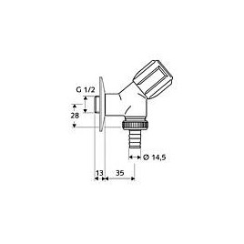 Robinet de machine à laver Schell Comfort 1/2" avec RV