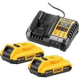 Kit de démarrage sans fil DeWalt DCB1104D2-QW 18V avec 2x 2,0 Ah batteries XR et chargeur rapide