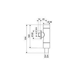 Système de chasse d’eau pour WC Schell Schellomat Basic sans robinet d’arrêt DN20 3/4