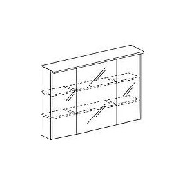 Armoires à glace Lossa avec éclairage LED à poser 3 portes blanc mat 1200x750x194 mm