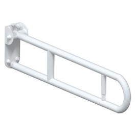 Barre d’appui rabattable Elida Classic avec porte-rouleau de papier blanc antibactérien LxHxP:32x209x800mm