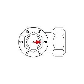 Vanne thermostatique en laiton forme équerre 105, DN10 (3/8")