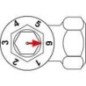 Vanne thermostatique en laiton forme équerre 105, DN10 (3/8")