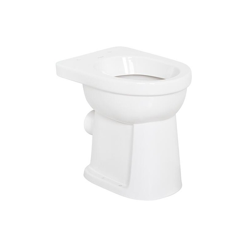 WC sur pied Geberit Renova Comfort sans obstacle, surélevé lxhxp : 355x450x475mm, Sortie horizontale, blanc