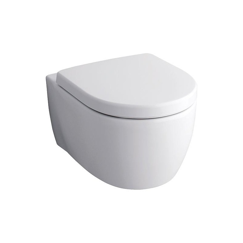 WC suspendu à fond creux Geberit ICon blanc, sans bride, avec KeraTect, lxHxP : 350x330x530mm