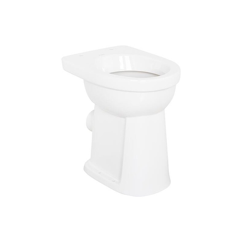 WC sur pied à chasse d’eau plate Geberit Renova Comfort, surélevé lxhxp : 355x490x470mm, Sortie horizontale, blanc