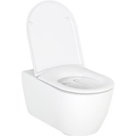 Combi-Pack Evenes Aimera WC mural Aimera sans bord de rinçage avec abattant Turvo softclose