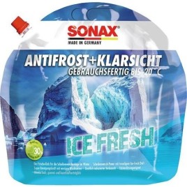 Nettoyant vitres hiver SONAX Antigel + Vision claire jusqu’à -20°C Ice-fresh 3l Sachet à fond plat