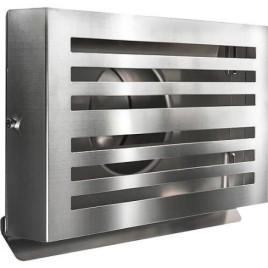 Grille d’évacuation et d’amenée d’air Beta HR 150 avec moustiquaire 8x8mm, RAL 9010