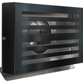 Grille d’évacuation et d’amenée d’air Beta HR 150 avec moustiquaire 8x8mm, RAL 9010