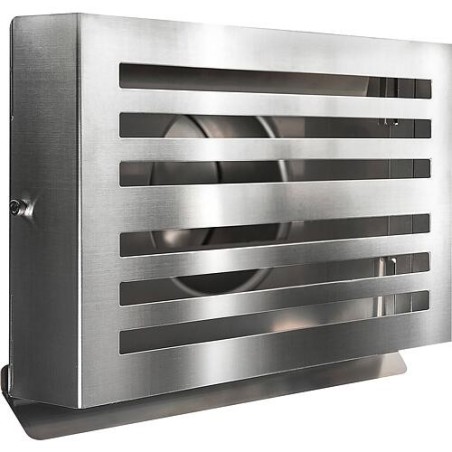 Grille d’évacuation et d’amenée d’air Beta HR 100 avec moustiquaire 8x8mm, inox 304