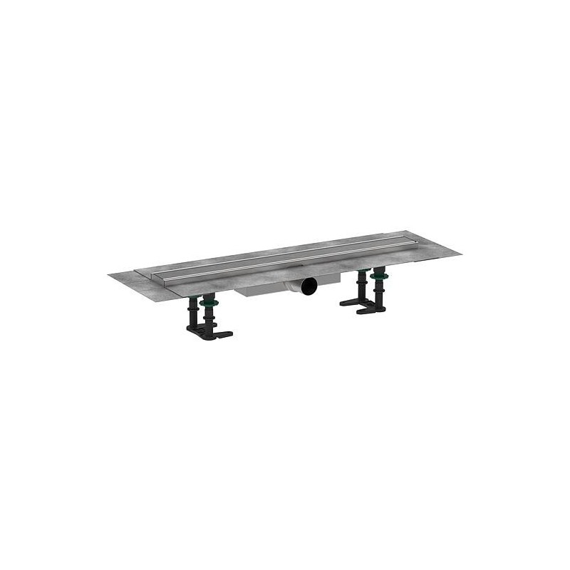 Hansgrohe RainDrain Compact, set complet pour installation à plat, inox brossé, 600