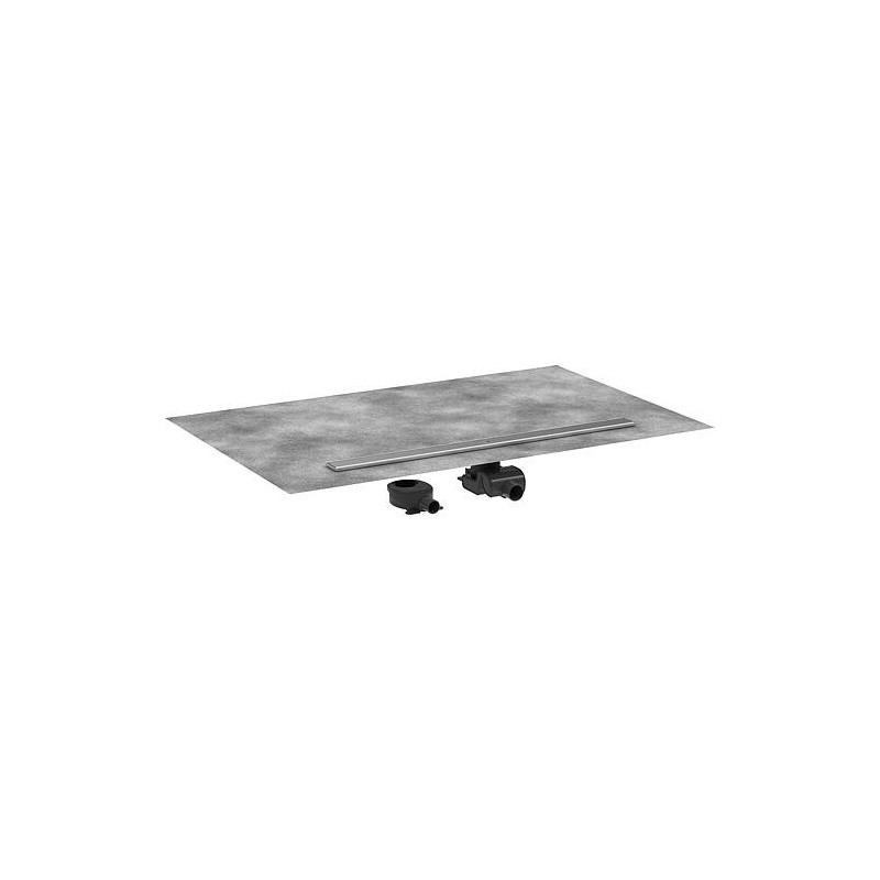 Hansgrohe RainDrain Allround set complet pour installation standard/plate, inox brossé, 1000