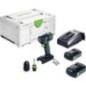 Perceuses-visseuses sans fil Festool TXS 18 C 3,0-Plus, 18 V avec 2x Batteries + chargeurs 3,0 Ah