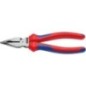 Pince combinée pointue KNIPEX, longueur : 185 mm, brunie, tête polie, poignées multi-composants