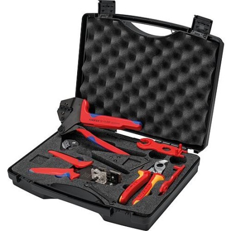 Outils KNIPEX pour photovoltaïque 97 97 04 V01, 6 pièces, dans une mallette de transport