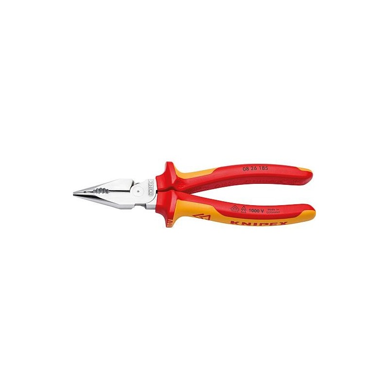 Pince combinée pointue KNIPEX VDE isolée, longueur : 185 mm, chromé