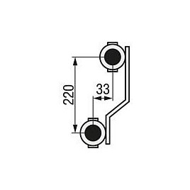 Collecteur de chauffage au sol DN25 (1") Plastique, 4 circuits de chauffage